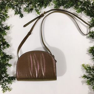 {Free People} Brown Metallic Crossbody